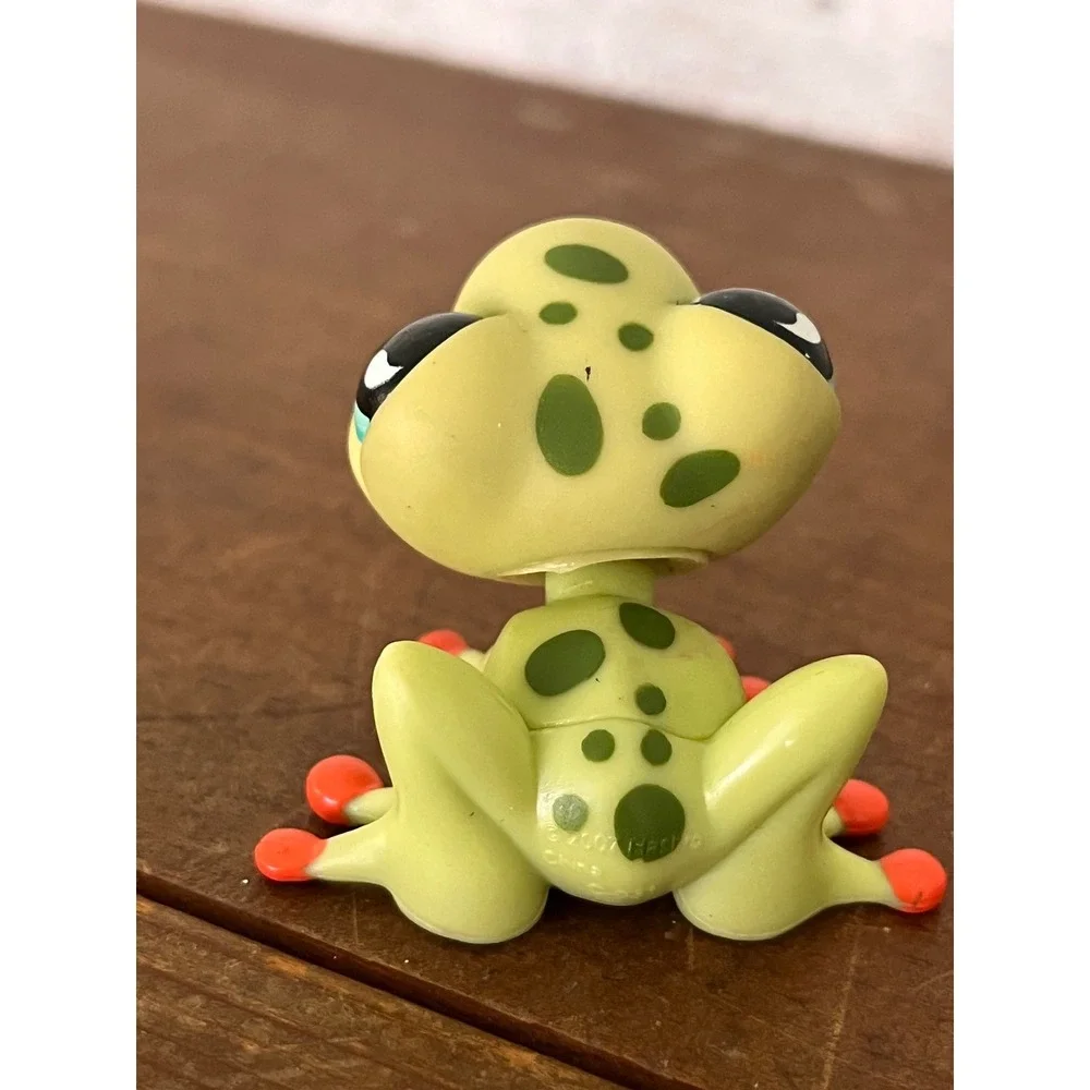 LPS Littlest Pet Shop Hasbro Green Orange Frog #805‎